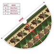 thumbnail image 3 of Rocae Dark Green Vintage Corn Pattern for Christmas Tree Skirt with Pom Pom Trim for Holiday Party for Holiday Home Decor Indoor Outdoor-48", 3 of 7