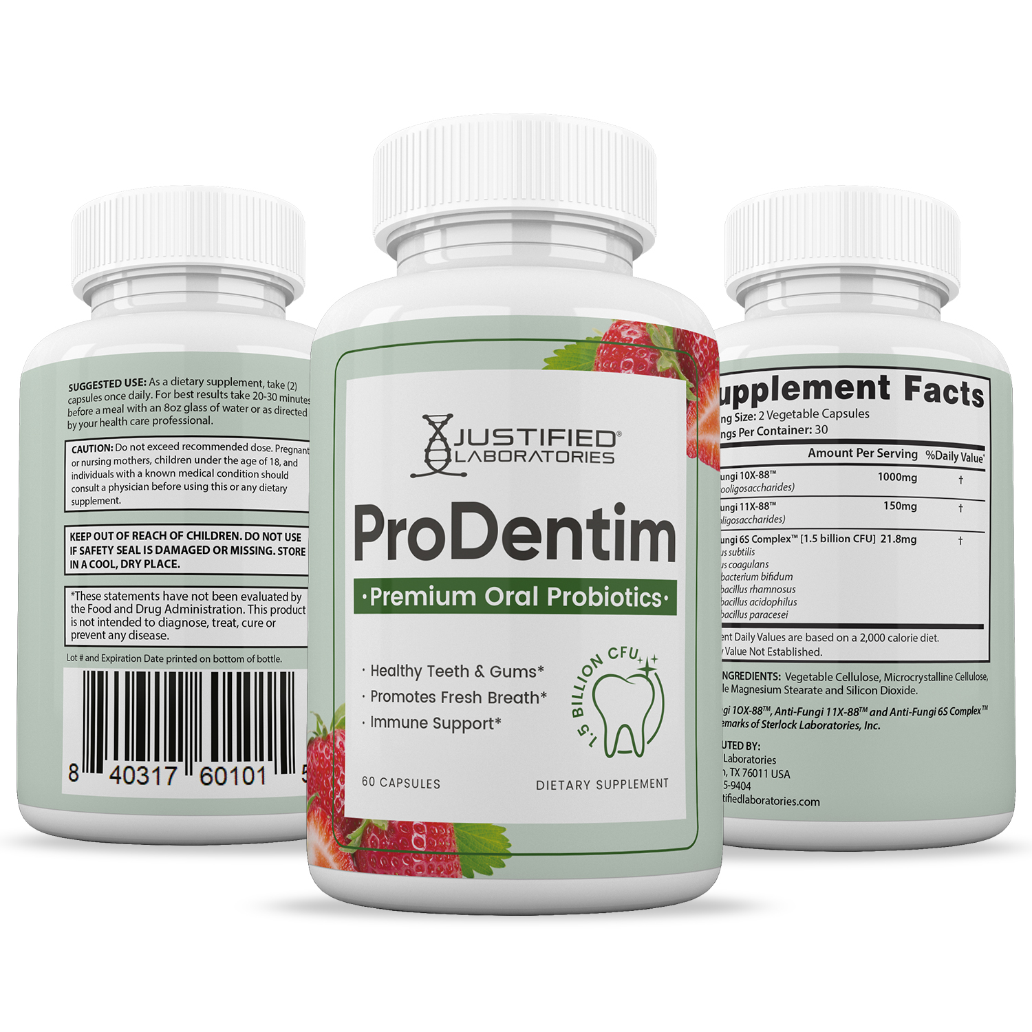 (5 Pack) Prodentim Oral Probiotics 1.5 Billion CFU Improve Teeth Gums ...