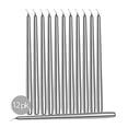 thumbnail image 4 of Hyoola 14" Metallic Silver Dripless European Made Taper Candles, Unscented Paraffin Wax with Cotton Wicks, 12-Pack, 4 of 5