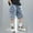Blue, variant on Teen Boys Jeans Shorts Elastic Waist Straight Leg Jorts with Pockets Jean Shorts Teen 13-14 Years