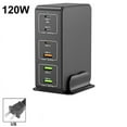 thumbnail image 2 of 120W GaN 6-Port USB C Fast Charger, Multiple Charging Station with PD QC 3.0 Charger, 2 of 7
