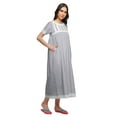 thumbnail image 2 of Moomaya Printed Nightdress For Ladies Cotton Ruffled Border Nursing Night Gown, 2 of 5