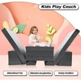 thumbnail image 4 of MOPHOTO Kids Couch Play Set, 11PCS Modular Kids Sofa Couch Fold Out Couch Playhouse Play Set for Toddlers, Creative Couch Kids Foam Play Couch Indoor, 4 of 8