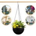 thumbnail image 2 of 2pcs Self-watering Hanging Planters Indoor Hanging Flower Pots with Net, 2 of 5