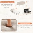thumbnail image 3 of Harper & Bright Designs Twin Size Folding Ottoman Sleeper Bed with Mattress, Fold Out Sleeper Sofa Bed, Convertible Ottoman into Sofa Bed for Living Room Small Apartment Office, Light Gray, 3 of 17