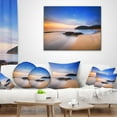 thumbnail image 3 of Designart Beautiful Sunset in Cala Violina Beach - Seashore Throw Pillow - 18x18, 3 of 4