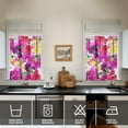 thumbnail image 4 of Pioneer Kitchen Curtains and Valance Set 36 Inch Tier Flower Power 3 Pieces Set Dining Room Small Curtain Drapes Cafe Curtains Valance for Home Decor Rod Pocket, 4 of 6