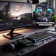 sixwipe XXL Gaming Mouse Pad, 35.4x15.7 Non-Slip Large Mouse Pad for Computer Desk, 3mm Thick Rubber Base with Stitched Edges, Machine Washable for Work & Game