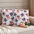 thumbnail image 2 of Outdoor Pillow Covers 4th of July Stripes and Stars Bow Waterproof Pillow Cases 24x24 Set of 2, Vintage Independence Day Throw Pillow Cover Pillowcase for Patio Balcony Couch Garden, 2 of 9