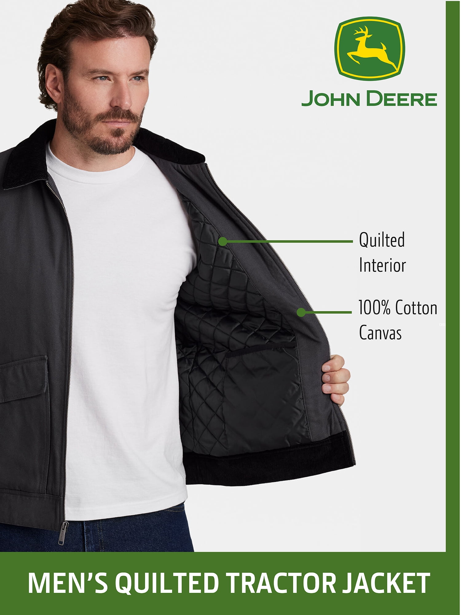 John Deere Men's Tractor Jacket, Sizes S - 3XL