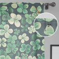 thumbnail image 3 of St Patricks Day Sheer Curtains 84 Inches Long Shamrock Pattern 2 Panels Rod Pocket Voile Window Curtain Set Drapes for Living Room Bedroom Dining Room, 52 W x 84 L, 3 of 6