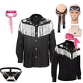 thumbnail image 2 of Chaqueta de cosplay de Ken, diadema, disfraz de fantasía, chaleco de Ryan Gosling, abrigo, camisa, sombrero para hombre adulto, traje de disfraz de Halloween, 2 of 4