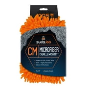 Sudslab CM Chenille Microfiber Wash MItt - Double Sided Car Wash Mitt - Scratch Free On All Vehicle Surfaces - 8" x 10"