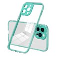 thumbnail image 1 of SaniMore for iPhone 14 Pro Case Ultra Slim Transparent [Never-Yellowing], Rugged PC & TPU Bumpers Cover Built-in Detachable Lens Protector Anti-Fall Shockproof Protective Shell, Green, 1 of 8