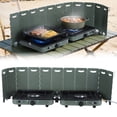 thumbnail image 4 of 2 Burner Camping Stove with Windshield, 20000 BTU Propane Stove, Portable Folding Gas Stove with Frying Pan, Carrying Bag for Camping, Backyard BBQ,Tailgating, 4 of 7