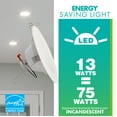 thumbnail image 4 of Simply Conserve 5 in. and 6 in. Retrofit 2700K Soft White Remodel Non-IC Rated Integrated LED Recessed Light Kit with White Trim, 4 of 7