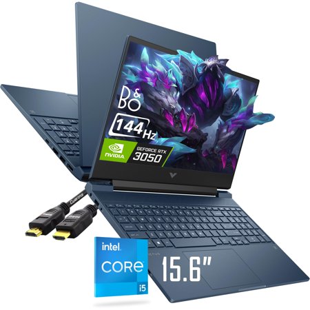 HP Victus 15.6" Gaming Laptop, 144Hz FHD, Intel Core i5-13420H(Beat i7-1260P, 4.60 GHz), NVIDIA GeForce RTX 3050(6GB GDDR6 GPU), Backlit Keyboard, Wi-Fi 6, Windows 11 Home, Blue(16GB RAM | 1TB SSD)