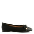 thumbnail image 5 of Patrizia Ainosa Women’s Faux Leather and Bouclé Ballet Flats with Bow Detail, 5 of 7