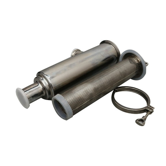 INTBUYING Stainless Steel 2" Strainer Filter with Two Screen L-Type Filter Out Unwanted Particles