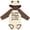 Natural & Brown w Ears, variant on Inktastic My Poppy Loves Me with Sloth and Hearts Boys or Girls Long Sleeve Baby Bodysuit