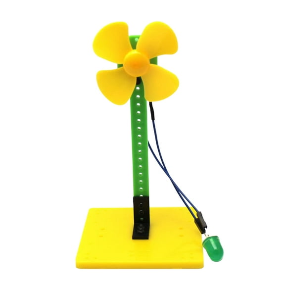 Science Experiment Funny Wind Power Generator Kids Toys LED Blowing DIY Portable