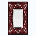 thumbnail image 1 of Metal Light Switch Plate Cover Red Black Bandana Paisley Tile Pattern TIL044, 1 of 13
