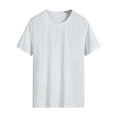 thumbnail image 2 of KKBOTIVE Mens T Shirts Short Sleeve Athletic Tees Solid Color Sports Undershirt Quick Drying Tops Fashion Clothes for Mens Z01 White XL, 2 of 3