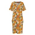 thumbnail image 3 of Vestido de noche con bolsos, elegante y elegante de los años 70 con estampado floral para real, 3 of 6