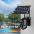 thumbnail image 6 of Sansco 4K/8MP Solar Security Camera, 360° View Wireless Outdoor Camera, Waterproof PIR Detection, Rechargeable Battery Powered Home Dual Lens Surveillance Camera with Color Night Vision 2-Way Audio, 6 of 9