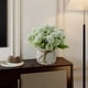 thumbnail image 4 of Arreglo Floral Artificial con Jarrón Pequeño de Cerámica | Bolas de flores de variedad de seda falsa | Decoración de la mesa de boda de la oficina de la fiesta en el hogar | Plantas de plástico, 4 of 6