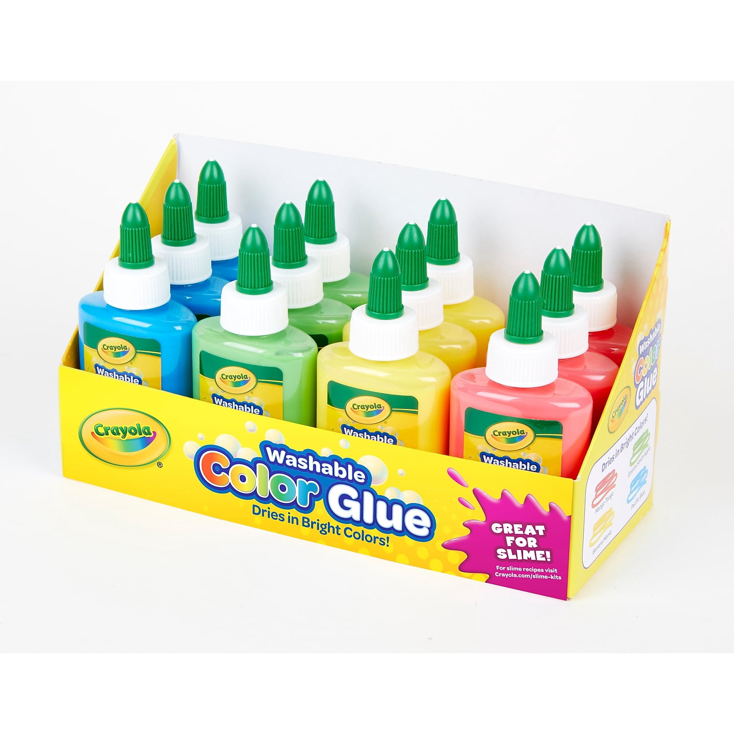 Crayola Washable Color Glue 3oz-Multicolor 12/Pkg