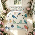 thumbnail image 2 of Erosebridal Elegant Bird Animals Quilt King,Vintage Branch King Coverlet Set,Cream Teal,3pcs,1 Bedspread and 2 Pillowcases, 2 of 7