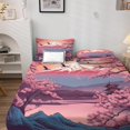 Japanese Cherry Blossom Sheets Queen Sheet Set Japan Mount Fuji Bed