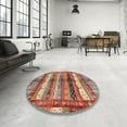 thumbnail image 3 of Ahgly Company Indoor Square Abstract Camel Brown Abstract Area Rugs, 7' Square, 3 of 6