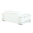 thumbnail image 3 of White Leather Loveseat with Large Dimensions / Ample Space for Comfort, 3 of 4