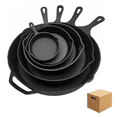 thumbnail image 1 of Juego De 5 Sartenes De Hierro Fundido Antiadherente Belug, negro, 1 of 5