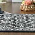 thumbnail image 2 of GlowSol 8x10 Vintage Traditional Floral Area Rug Machine Washable Accent Floor Rugs Low Pile Non-Slip Distressed Carpet for Bedroom Dorm, Gray Black, 2 of 6