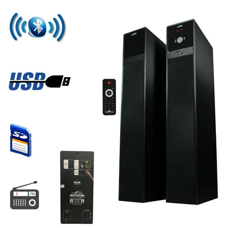 beFree Sound 2.1 Channel Bluetooth Tower Speakers – Brushed beFree Sound 2.1 Channel Bluetooth Tower Speakers – Brushed
