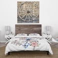 thumbnail image 2 of Designart 'Blue and Pink Wildflowers' Traditional Duvet Cover Set, 2 of 5