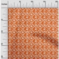 thumbnail image 1 of oneOone Viscose Chiffon Orange Fabric Geometric Bandhani Craft Projects Decor Fabric Printed By The Yard 42 Inch Wide, 1 of 4