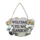 thumbnail image 1 of Letrero de bienvenida de resina para puerta colgante, placa para puerta de porche, adorno decorativo para jardín C con regadera, 1 of 9