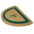 thumbnail image 3 of Heavy Duty Coir Door Mat Single Picture Frame, Monogram P - Green 22" x 36", 3 of 4