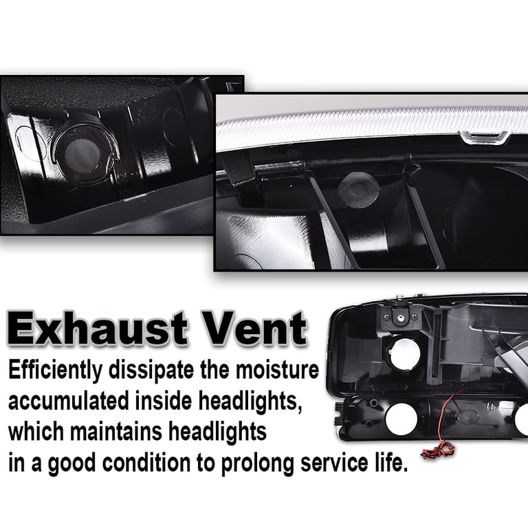 Smoked LED DRL Headlights With Bumper Signal Lamps For 1999-2007 GMC Sierra & Yukon 6 thumbnail image