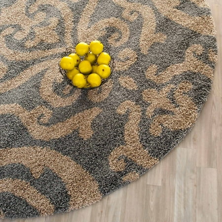 Florida College Rug - Safavieh Florida Deangelo Damask Plush Shag Area Rug