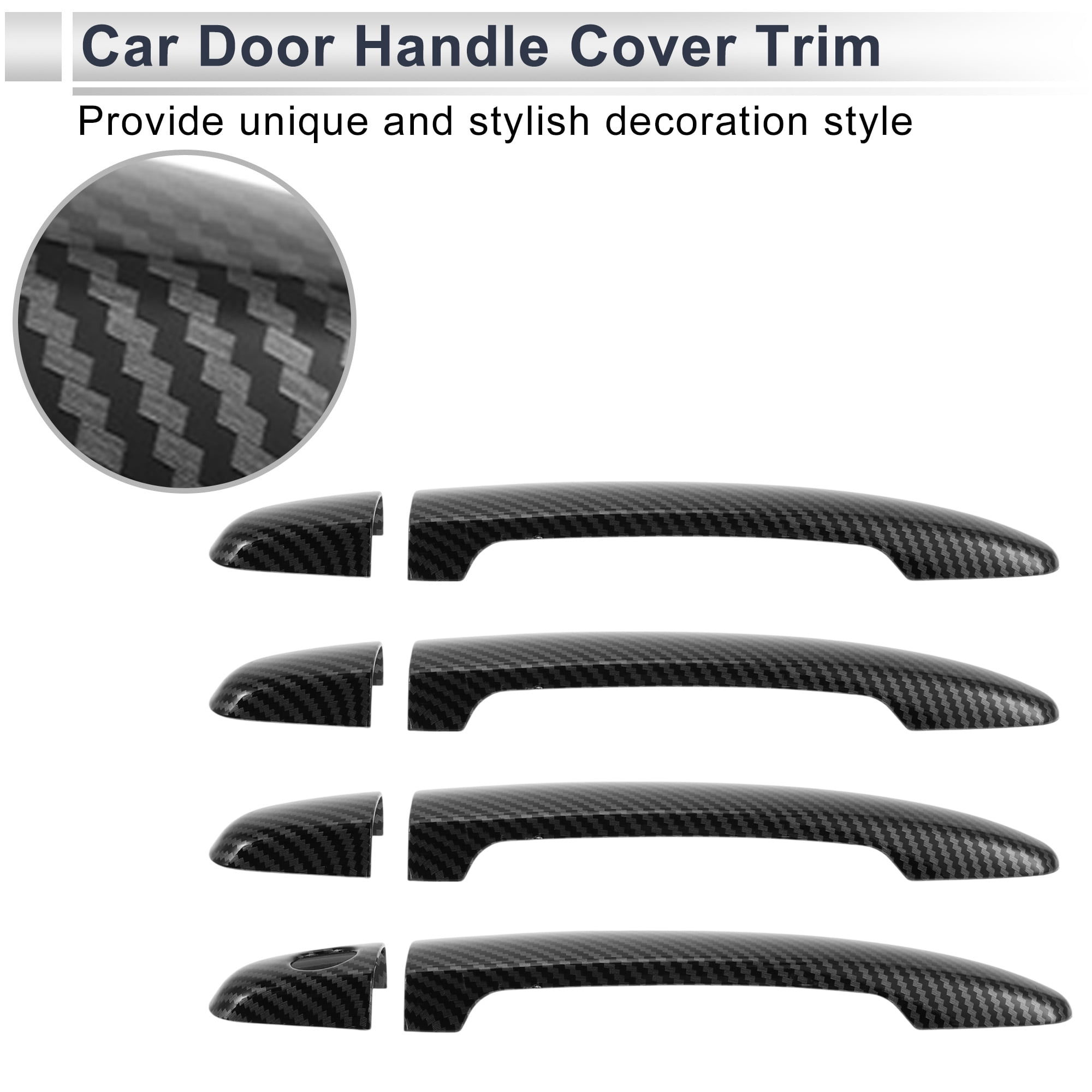 Unique Bargains Door Handle Cover Trim for Toyota Highlander 2008-2013 Black ABS