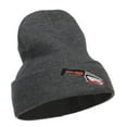 thumbnail image 4 of Bloody Knife Embroidered Long Beanie - Dk Grey OSFM, 4 of 5