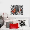 thumbnail image 4 of Picia Butterflies Optical Illusion Pattern Decorative Picture – Unique Wall Art, Modern Canvas Print for Trendy Interiors (Horizontal), 4 of 6