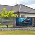 thumbnail image 3 of Zufioo 3D Realistic Shark Print Holiday Banners, Party Banners, Hanging Flags, Bar Shopping Mall Garden Wall Decorations, Holiday Decoration Supplies-Medium, 3 of 8