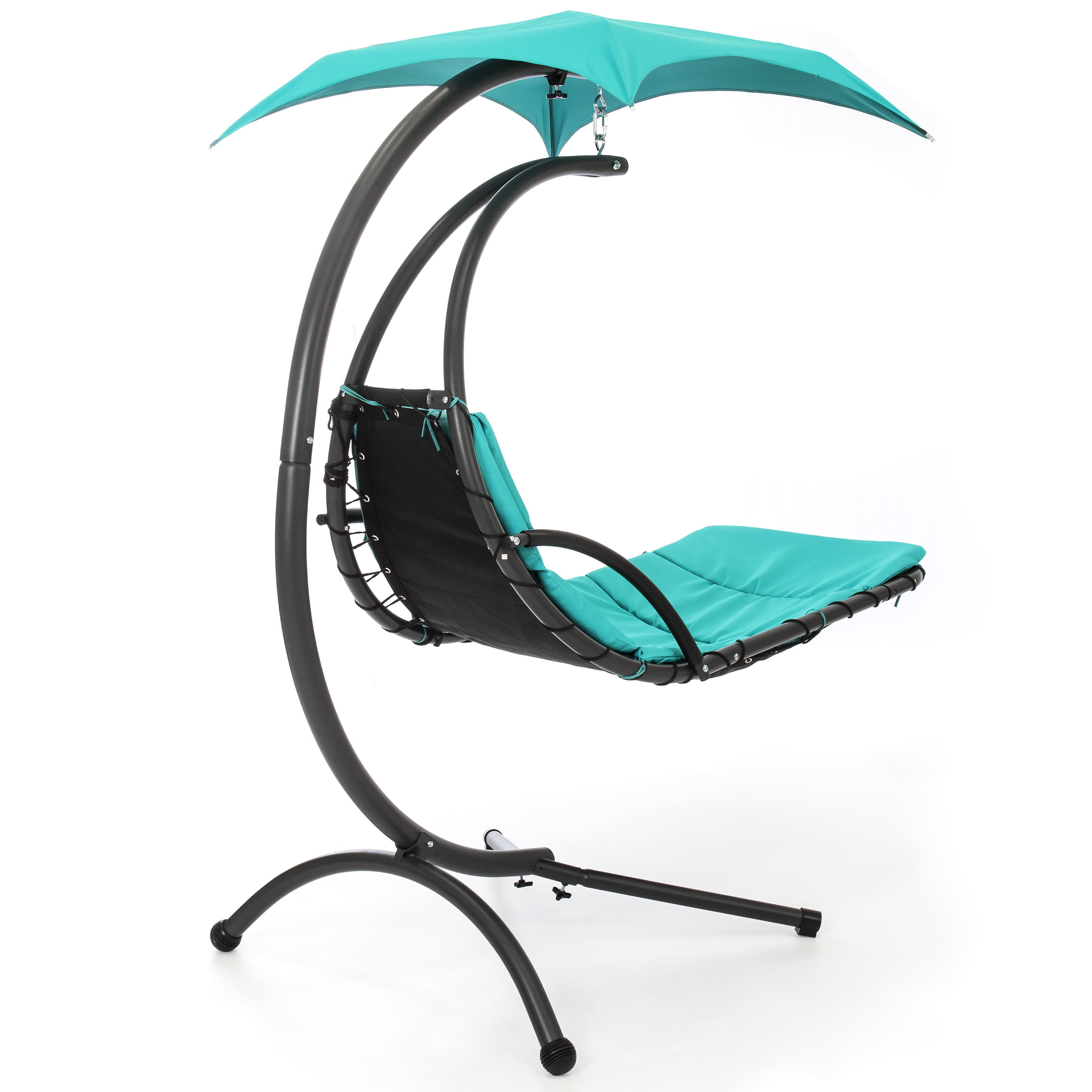 BCP Hanging Chaise Lounger Chair Arc Stand Air Porch Swing Hammock