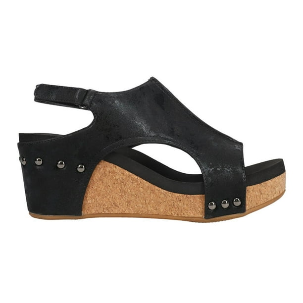 Corkys Womens Carley Metallic Sandals Casual - Walmart.com
